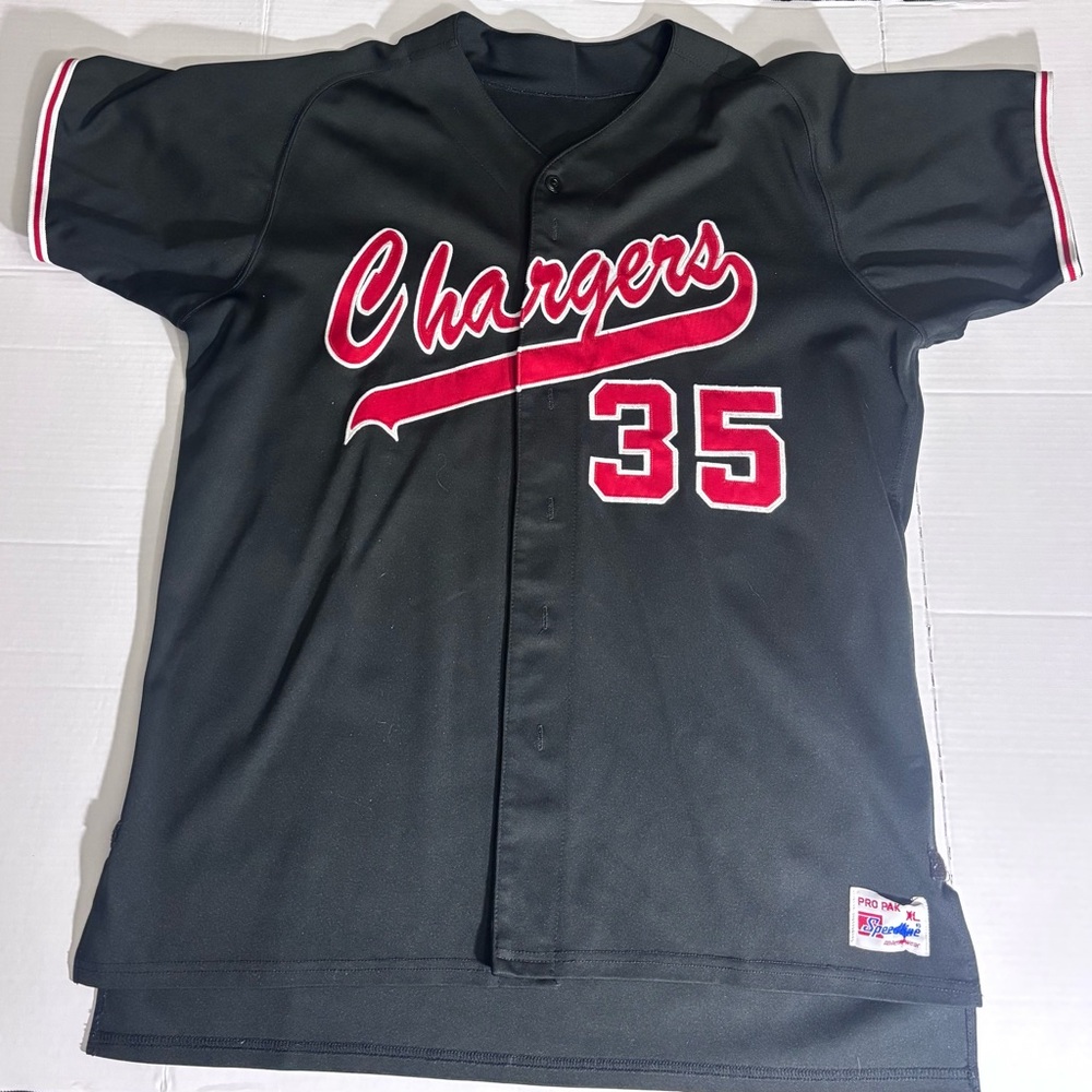 Chargers Black Button Down Shirt
